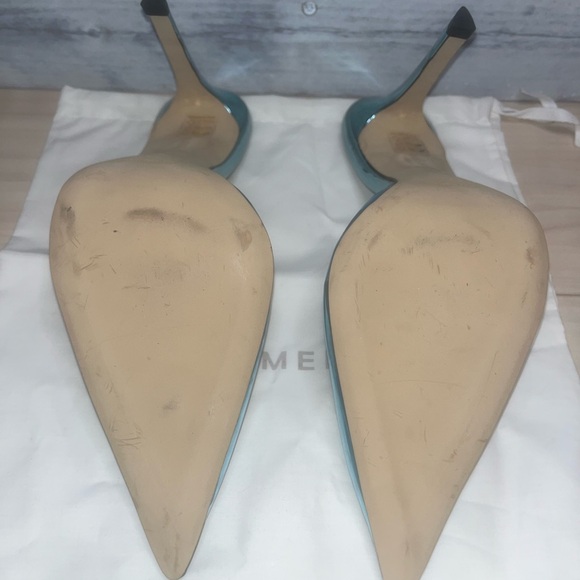 GOOD AMERICAN CINDER-F*CKING-RELLA MULE TRANSLUCENT BLUE NWOB INCLUDES SHOE BAG - Picture 14 of 14